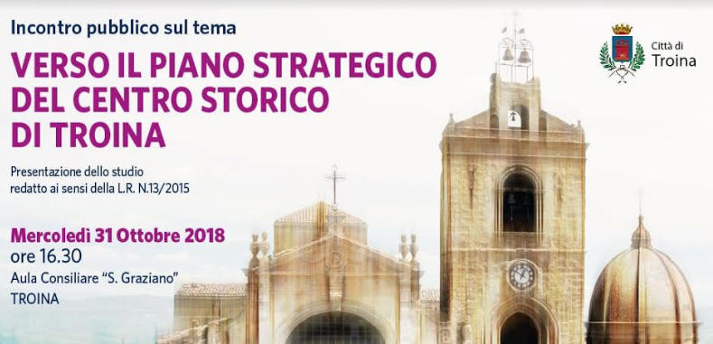 Troina – Mercoledi’ 31 ottobre incontro pubblico sul nuovo piano strategico del centro storico