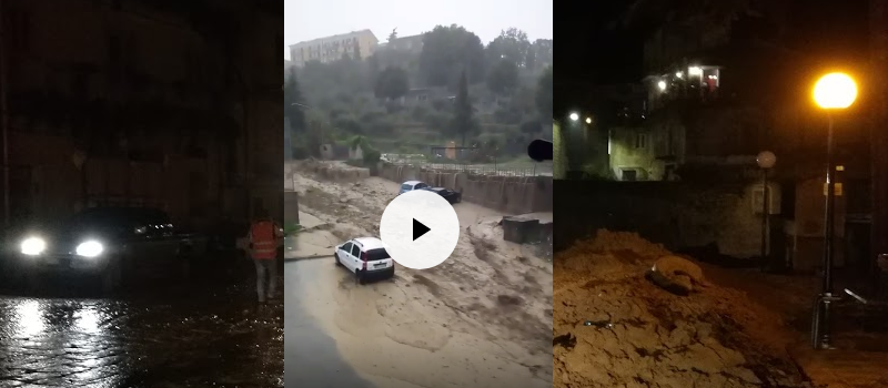 Piazza Armerina, maltempo – Disastro ai Canali : le immagini in  un video