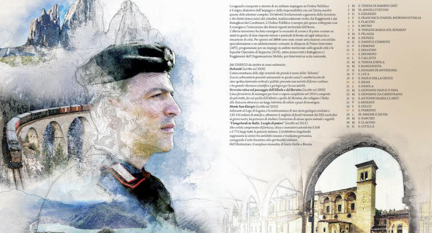 Carabinieri – Presentato il calendario Storico dell’Arma 2019