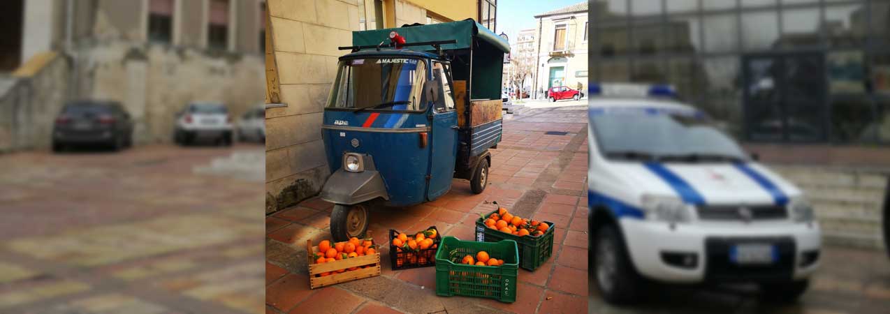 Piazza Armerina, lotta all’abusivismo commerciale: la Polizia Locale sequestra frutta venduta senza alcuna autorizzazione