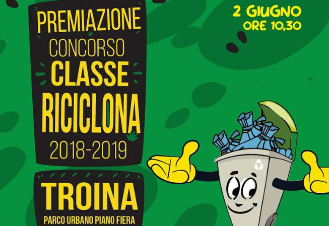 Troina – Domenica 2 giugno la premiazione del concorso “classe riciclona 2018/2019”