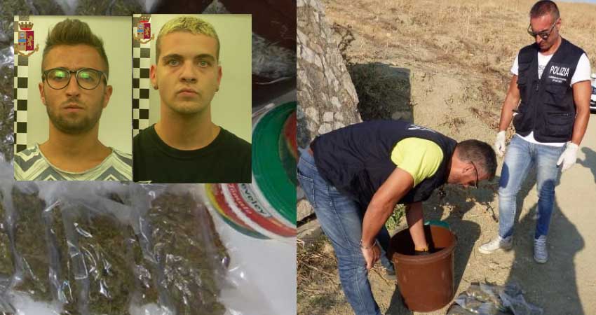 Bloccati dai poliziotti tre giovani di Leonforte ed Assoro trovati in possesso oltre 1,7 kg di marijuana