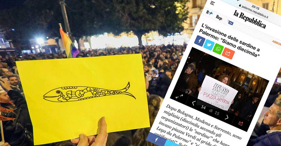 Anche le “Sardine” di Piazza Armerina in trasferta a Palermo