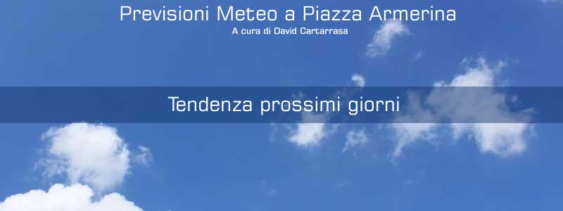 Piazza Armerina Meteo : cielo nuvoloso, temperature in diminuzione da mercoledì