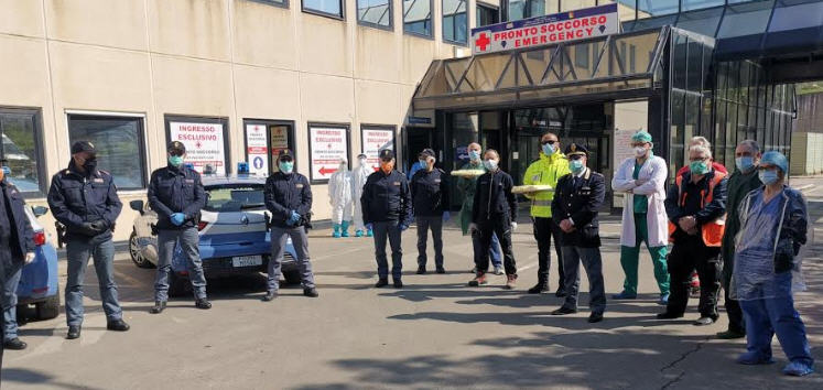 Polizia di Stato in Ospedale per ringraziare il personale impegnato nell’emergenza coronavirus