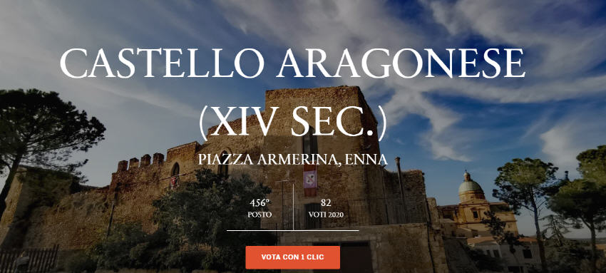 Piazza Armerina – Votiamo per il Castello Aragonese… potrebbe arrivare un finanziamento per restaurarlo