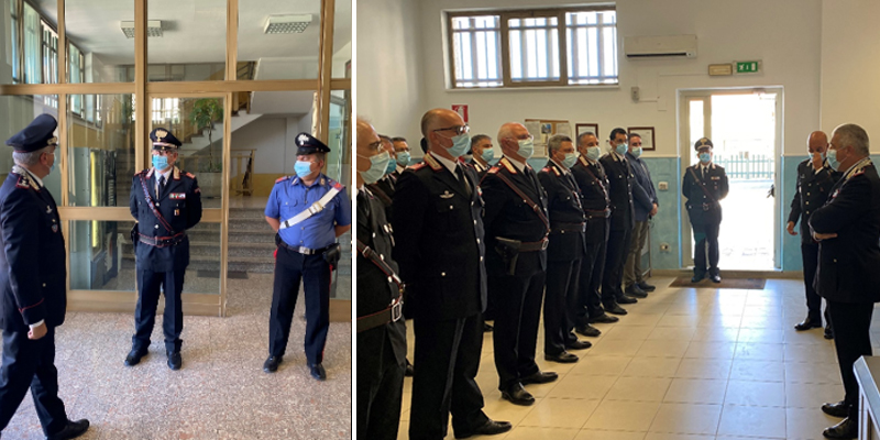 Enna –  Visita  Comando Provinciale Carabinieri  del Gen. Giovanni Cataldo, comandante della Legione Carabinieri “Sicilia”