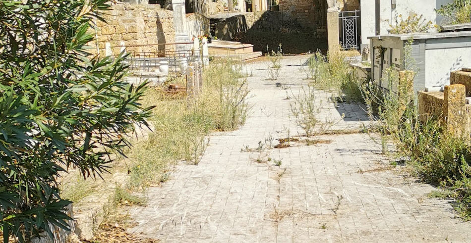 Piazza Armerina – L’ingresso del cimitero di Santa Maria di Gesù va ripulito dalle erbacce