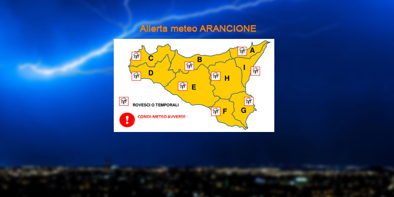 Protezione Civile: domani allerta arancione in Sicilia