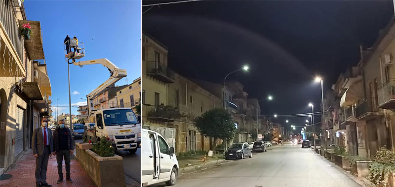 Pietraperzia – Iniziano i lavori della nuova illuminazione