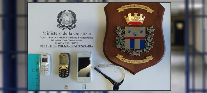 Piazza Armerina – Operazione della polizia penitenziaria: tre mini cellulari trovati all’interno del carcere