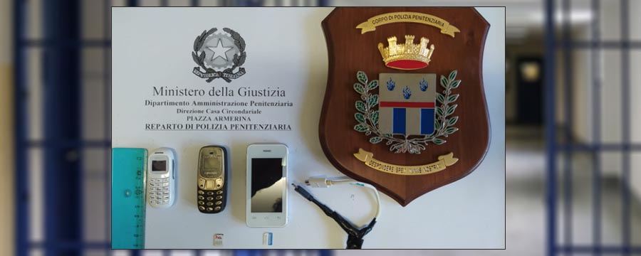 Piazza Armerina – Operazione della polizia penitenziaria: tre mini cellulari trovati all’interno del carcere