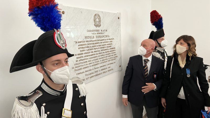 Carabinieri – A Villarosa cerimonia di intitolazione della caserma