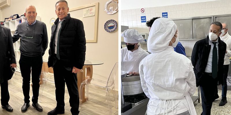 Il commissario Di Fazio in visita al Federico II di Enna. ” Presto i locali per i laboratori di officina meccanica”