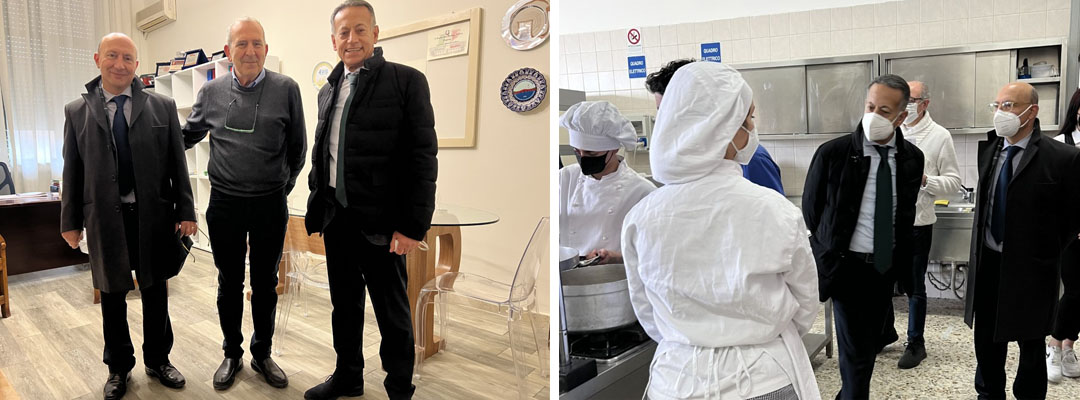 Il commissario Di Fazio in visita al Federico II di Enna. ” Presto i locali per i laboratori di officina meccanica”