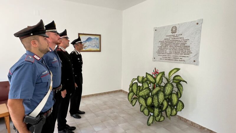 Villarosa – Carabinieri, commemorazione del  Carabiniere Fedele Difrancisca