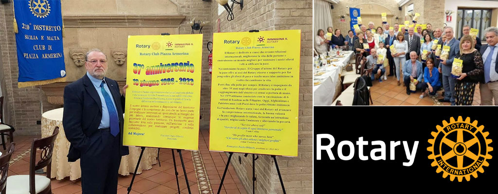 Il Rotary Club Piazza Armerina celebra il suo 37° anniversario e si prepara al passaggio di consegne