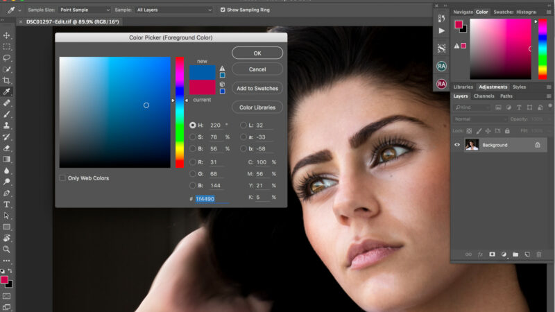 Adobe color picker photoshop tool retouching slrlounge kishore sawh 5