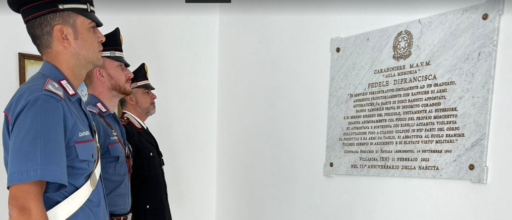 Villarosa ricorda il carabiniere Fedele Difrancisca