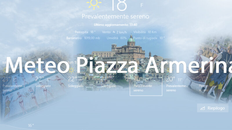 Piazza Armerina – Previsioni meteo: freddo in arrivo con gelate notturne