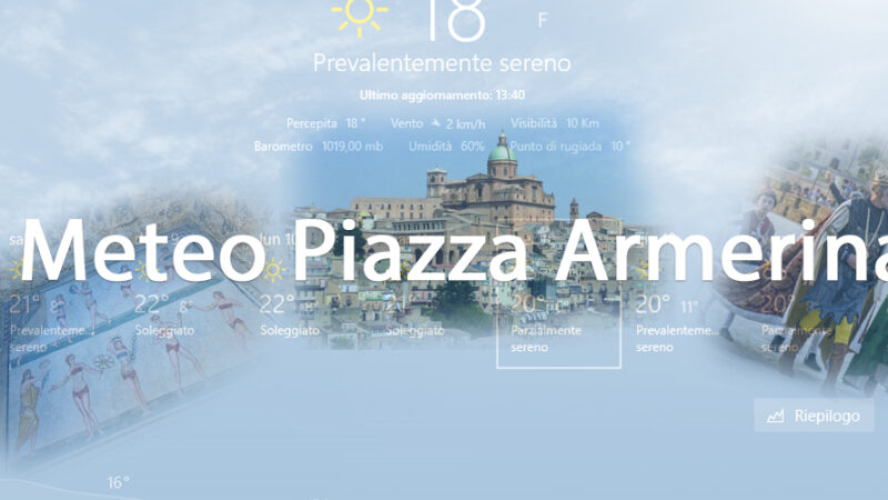 Meteo Piazza Armerina : inizio settimana variabile