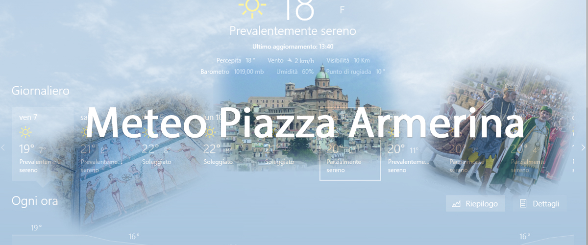 Piazza Armerina –  Previsioni meteo: cambiamenti climatici nell’ultima settimana di novembre