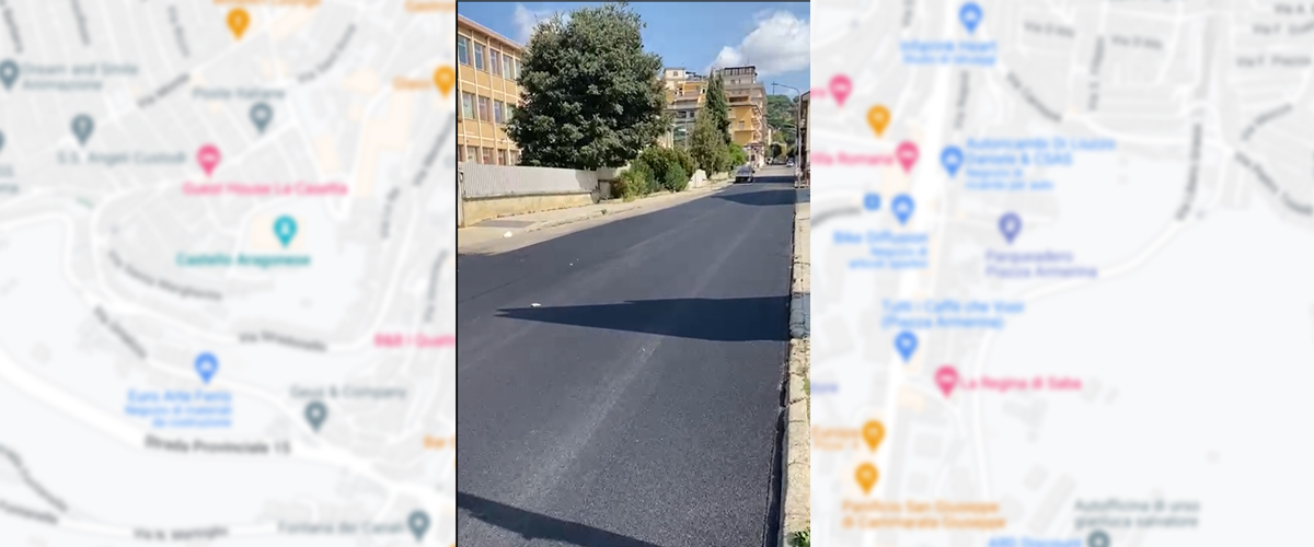 Intervento di manutenzione su alcune strade della zona ovest di Piazza Armerina.