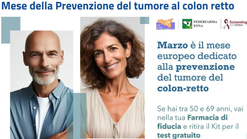 Asp Enna e Federfarma lanciano la campagna di prevenzione per il tumore del colon-retto