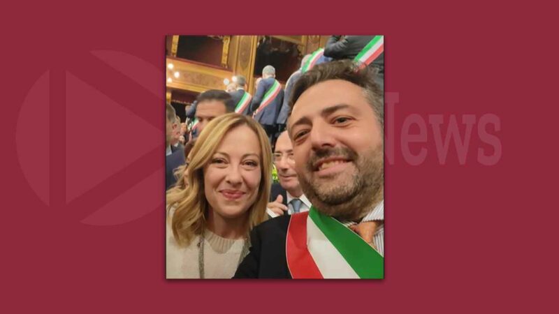 Il Sindaco di Piazza Armerina, Nino Cammarata, incontra il premier Giorgia Meloni a Palermo