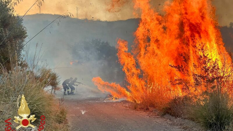 Situazione incendi in provincia: dalle 15.30 brucia piano Cannata a Piazza Armerina