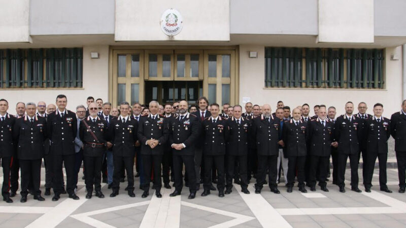 Visita del generale Spina al comando provinciale dei carabinieri di Enna