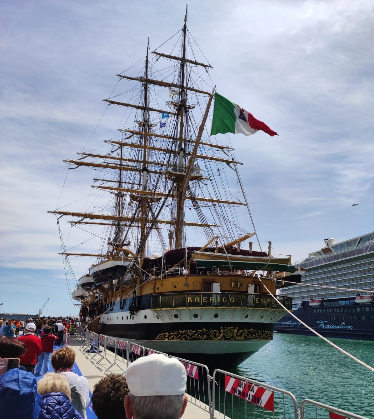 ANCoS Enna rende omaggio all’Amerigo Vespucci, simbolo della marittimità italiana