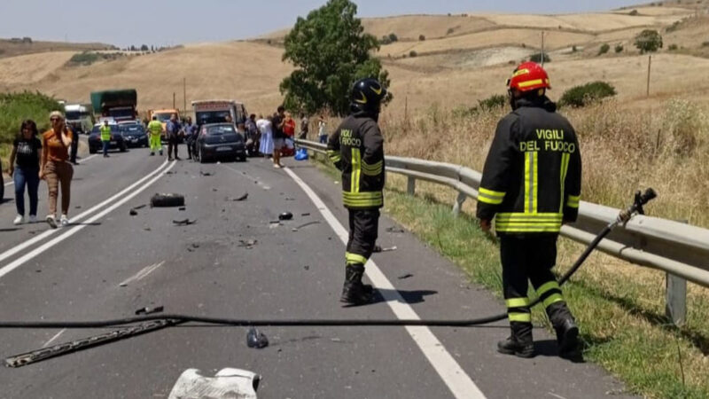 Incidente sulla ss117 in contrada Salinella: tre feriti, uno grave elitrasportato a Catania