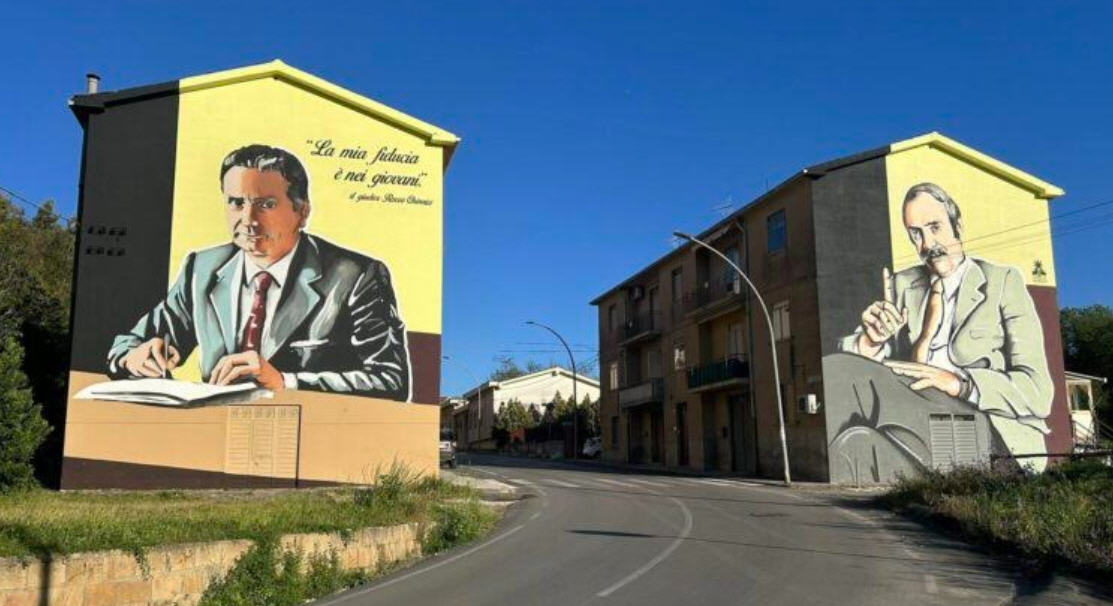 Inaugurato a Piazza Armerina un murale dedicato a Rocco Chinnici