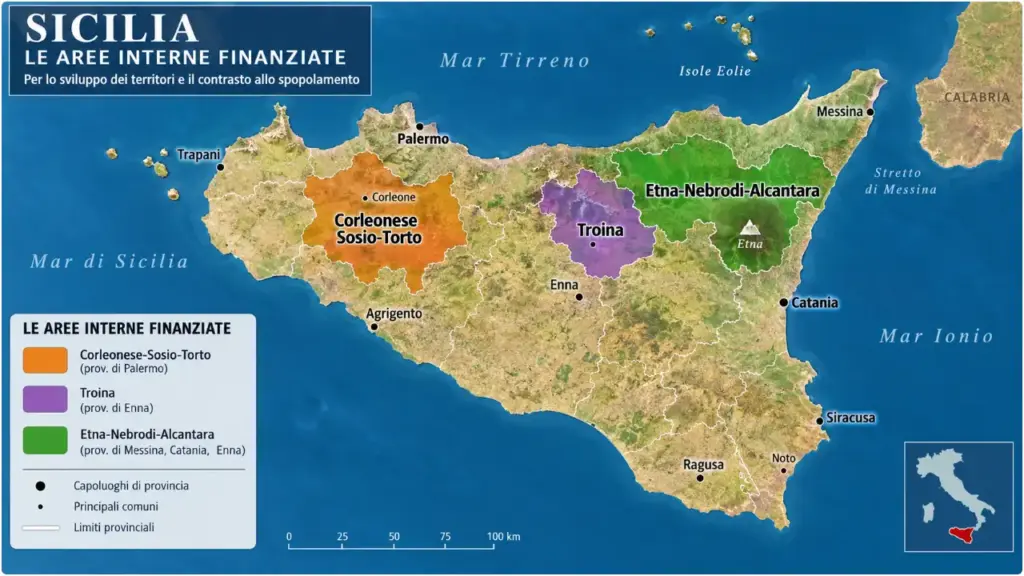 Aree interne siciliane, via libera all'accordo quadro per i fondi di rilancio