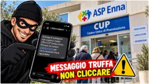 Allerta SMS truffa al CUP Enna webp