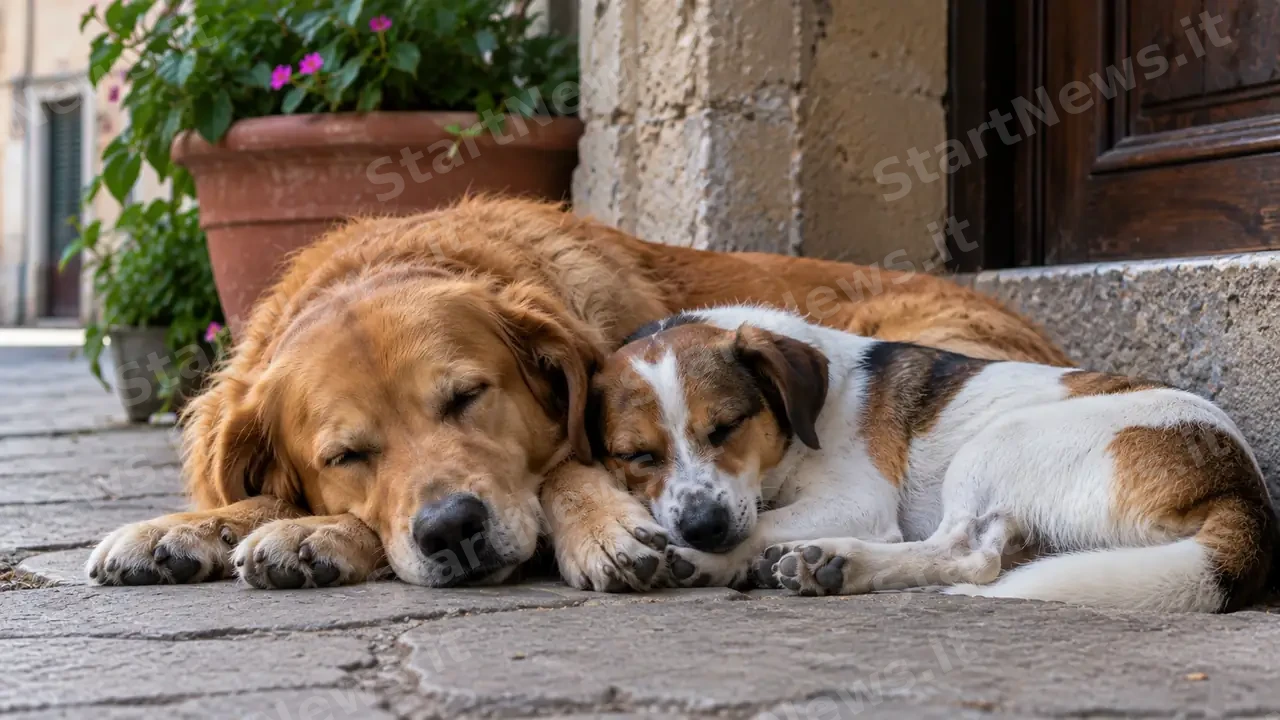 coppia cani dormono