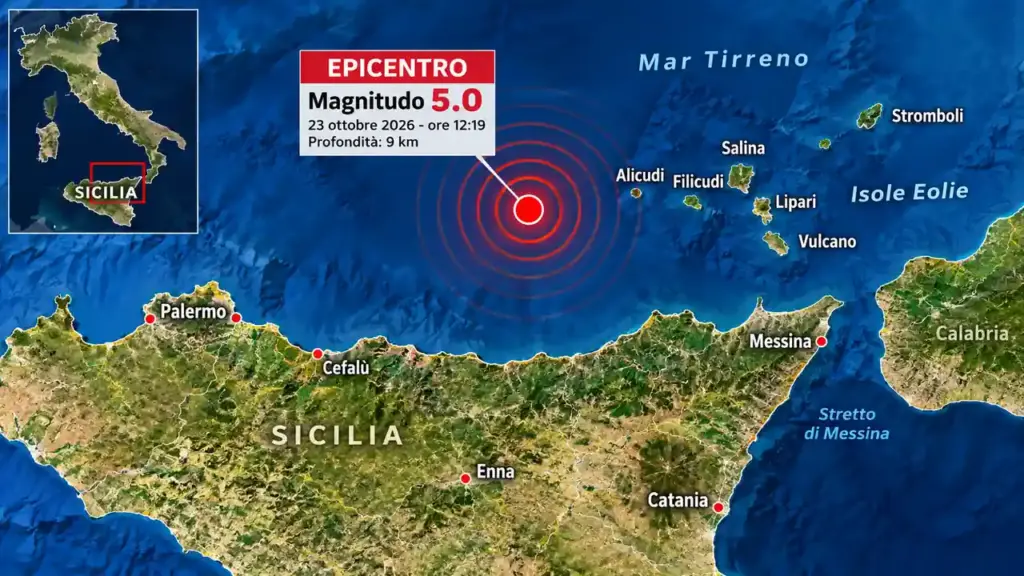 Terremoto in Sicilia, sciame sismico nel Tirreno meridionale: decine di scosse al largo delle Eolie